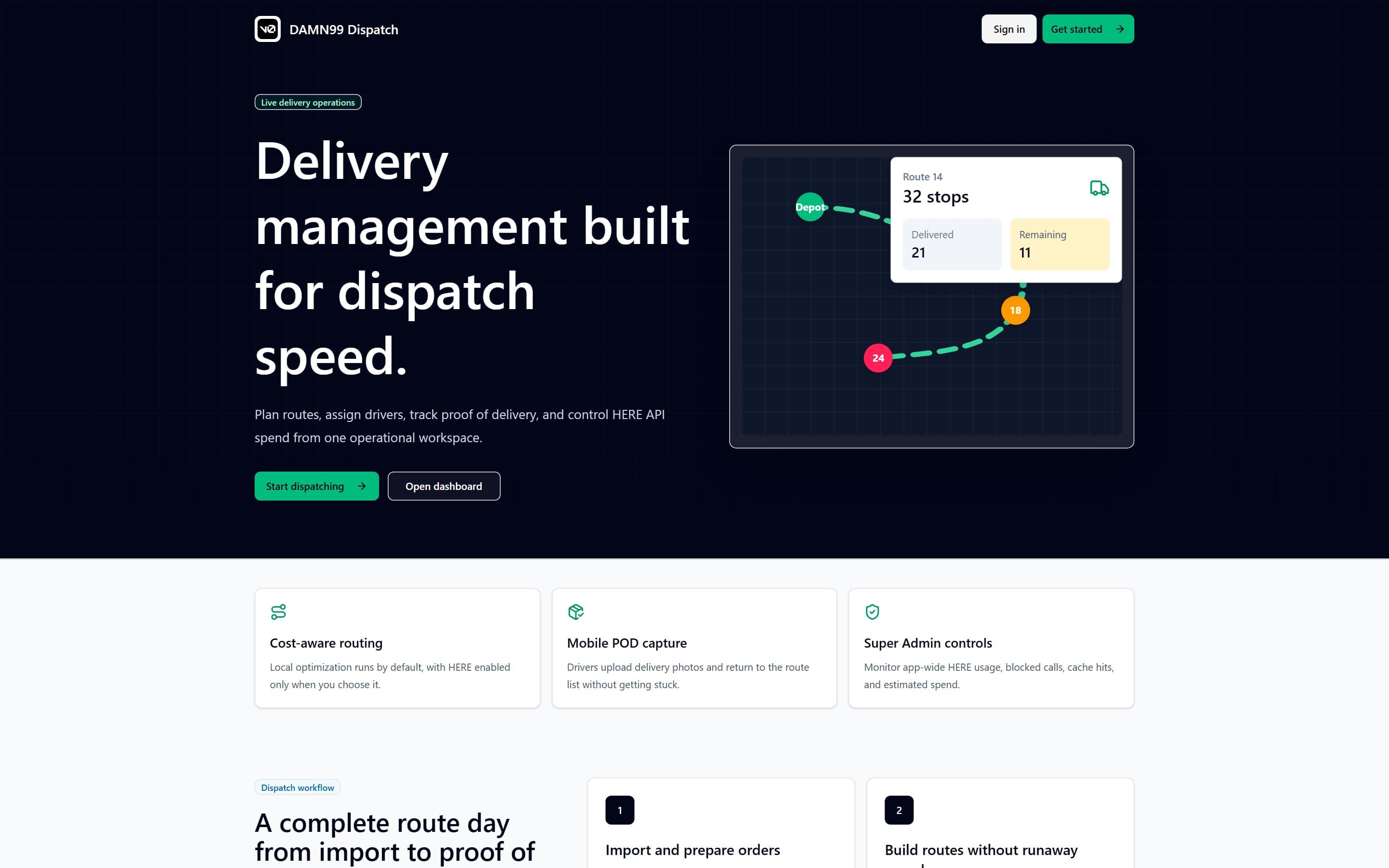 DeliveryOS screenshot
